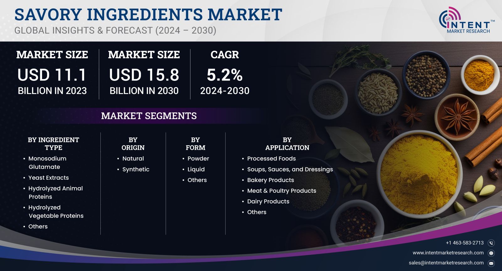 Savory Ingredients Market -Intent Market Research 