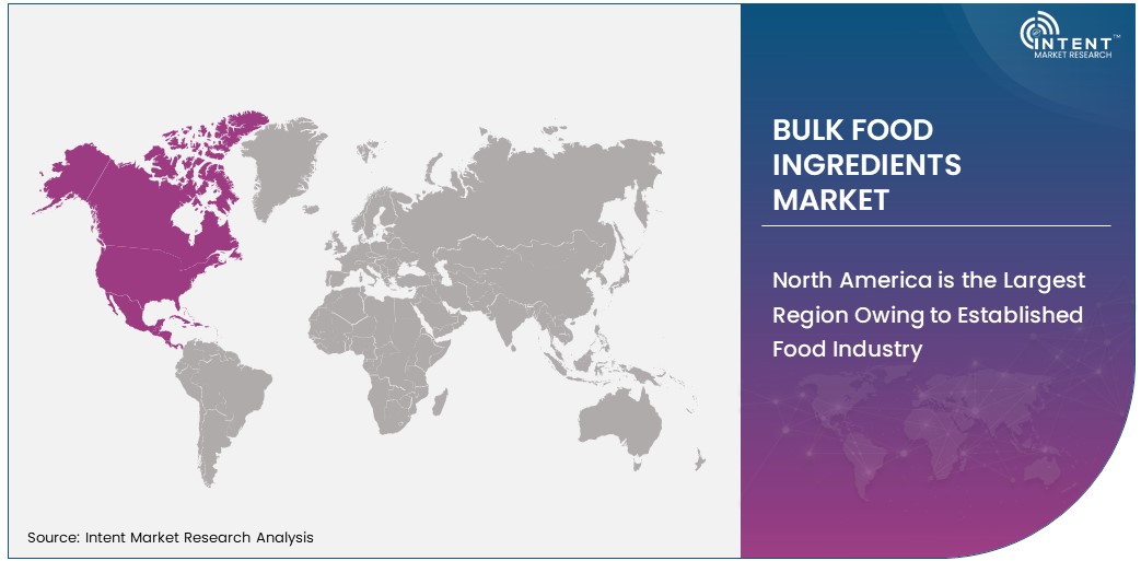 Bulk Food Ingredients Market share by region 