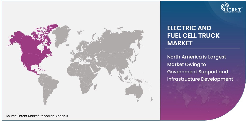 Electric and Fuel Cell Truck Market share by region 