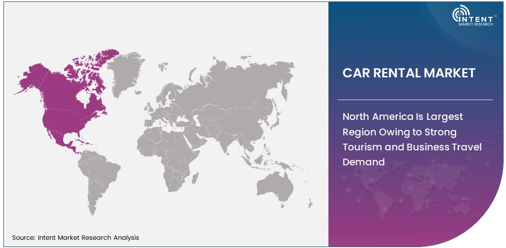 Car Rental Market Share by region 2030