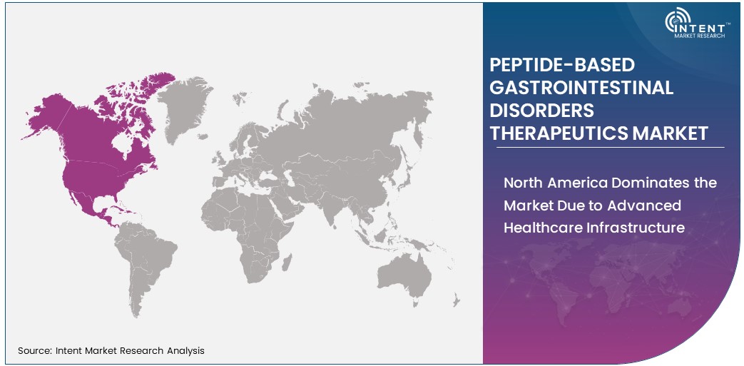 Peptide-Based Gastrointestinal Disorders Therapeutics Market   Size by Region 2030