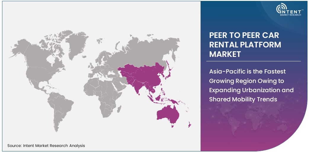 Peer to Peer Car Rental Platform Market  Size by Region 2030
