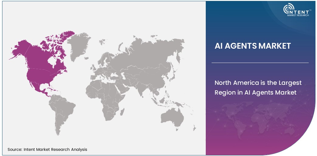 AI Agents Market Share by region 2030