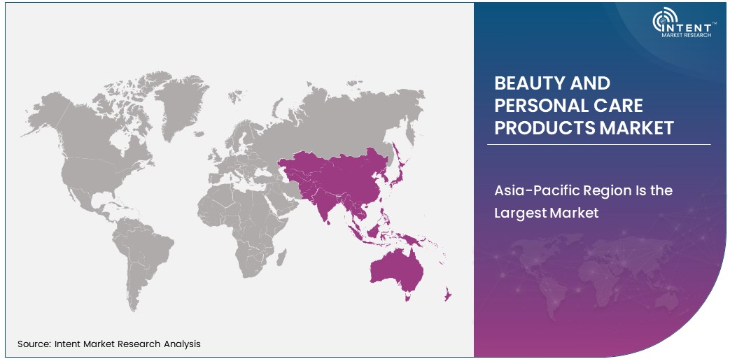 Beauty and Personal Care Products Market share by region 