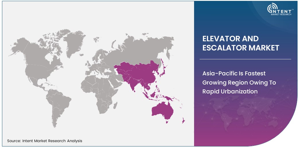 Elevator and Escalator Market  Size by Region 2030