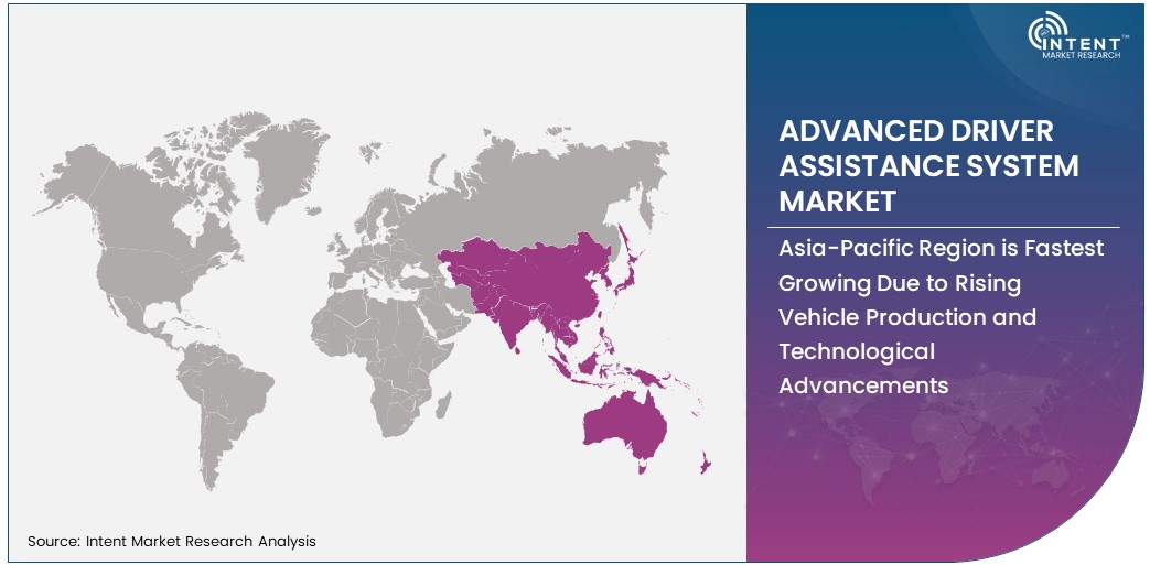 Advanced Driver Assistance System Market share by region 