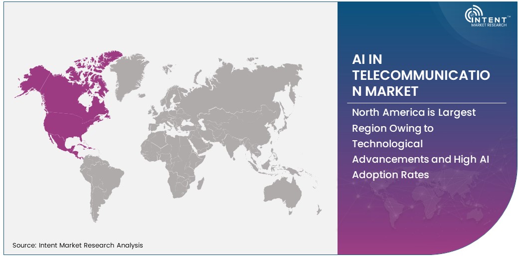 AI in Telecommunication Market Size by Region 2030